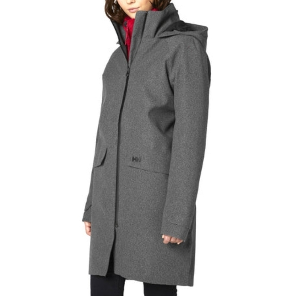 Helly Hansen Women’s Helly Tech® Long Hooded Softshell Parka – Grey, Size M - Picture 2 of 15